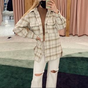 H&M plaid Shacket